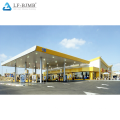 Outdoor waterproof customized design steel structure gas station canopy